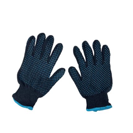 Gloves Double Dotted Blue