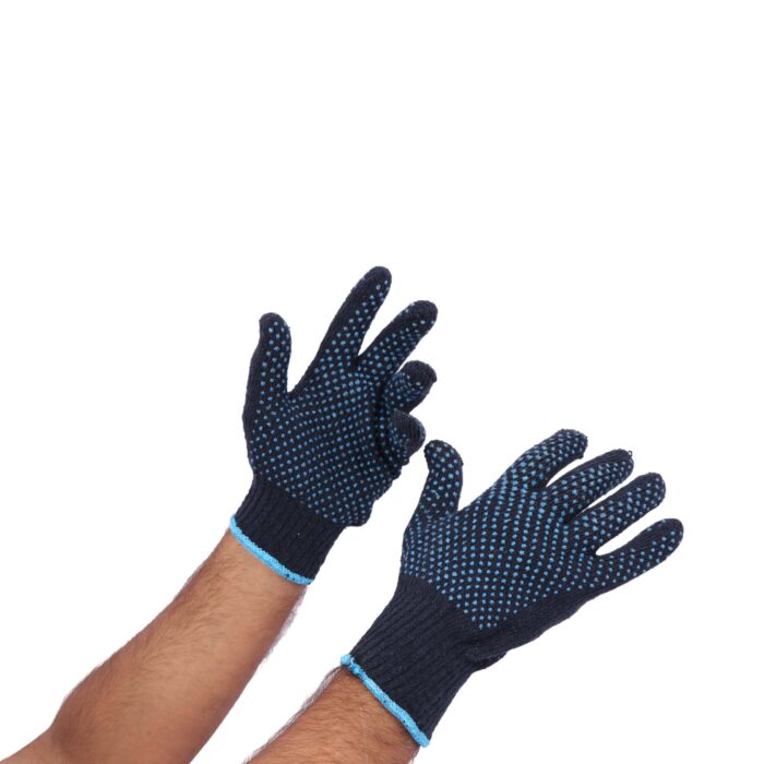 Gloves Double Dotted Blue (1)