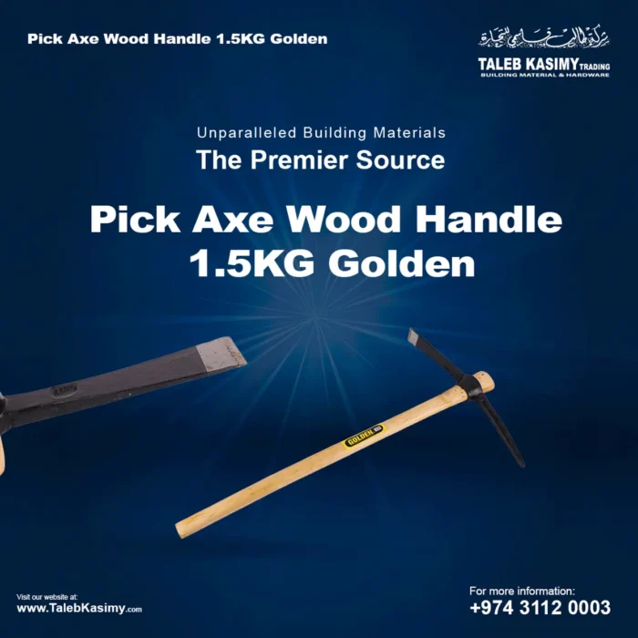 Pick Axe Wood Handle 1.5KG Golden cons