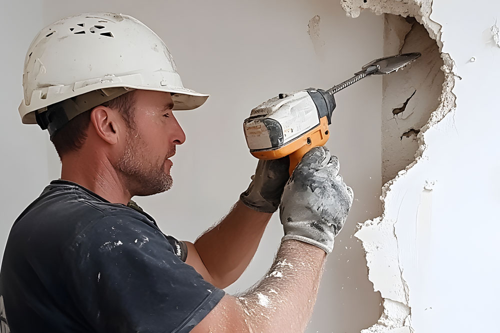 man-remove-wall-using-drill